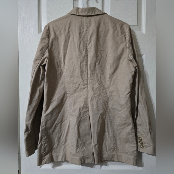 Gap Lightweight Khaki Blazer/Jacket, 100% Cotton, Unlined, Preppy, Sz 12, EUC! - Picture 7 of 13